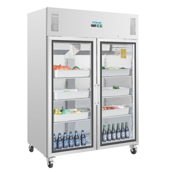 Polar Serie G Gastro Kühlvitrine 2-türig 1200L 4 Polar Serie G Gastro Kühlvitrine 2-türig 1200L