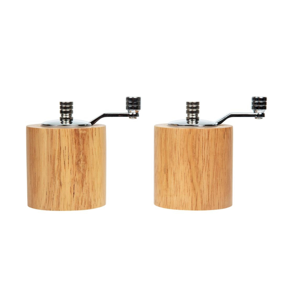 Olympia Salz- und Pfeffermühlenset Heveaholz 8cm Olympia Salz- und Pfeffermühlenset Heveaholz 8cm
