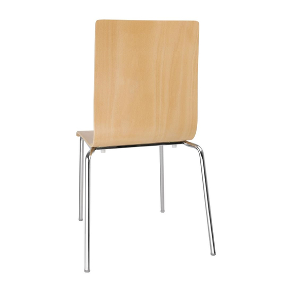 Bolero Stuhl mit eckiger Rückenlehne Buche (4 Stück) 1 Bolero Stuhl mit eckiger Rückenlehne Buche (4 Stück)