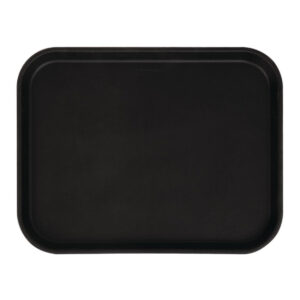 Cambro Camtread rechteckiges rutschfestes Fiberglas Tablett schwarz 45,7cm