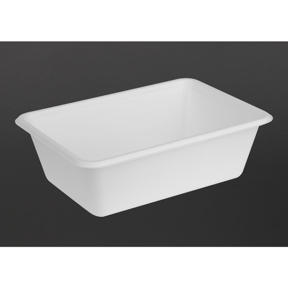 Fiesta Kompostierbare Bagasse Food Container Basen 800ml (100 Stück) 2 Fiesta Kompostierbare Bagasse Food Container Basen 800ml (100 Stück)