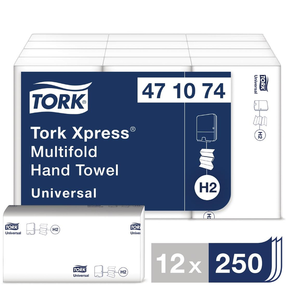 Tork Z-gefaltete Handtücher weiß 1-lagig (12 Stück) Tork Z-gefaltete Handtücher weiß 1-lagig (12 Stück)