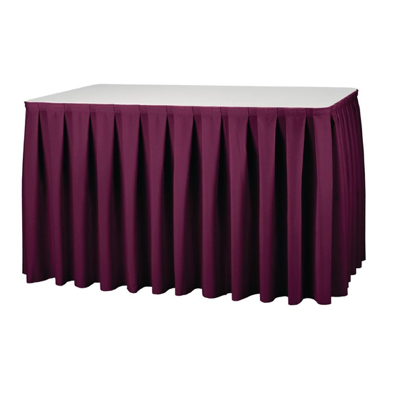 Skirting mit Kellerfalten bordeauxrot 1 Skirting mit Kellerfalten bordeauxrot