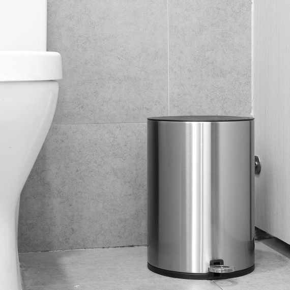 Jantex Rund Abfalleimer aus Gebürstetem Edelstahl 6Ltr 5 Jantex Rund Abfalleimer aus Gebürstetem Edelstahl 6Ltr