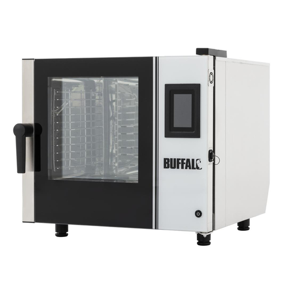Buffalo freistehender Smart-Touchscreen-Kompakt-Kombiofen 6 Stück GN 1/1 mit Installationskit 2 Buffalo freistehender Smart-Touchscreen-Kompakt-Kombiofen 6 Stück GN 1/1 mit Installationskit