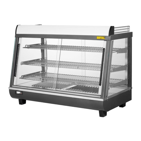 Buffalo beheizte Verkaufsvitrine für Vorder- und Hintertüren 136Ltr 2 Buffalo beheizte Verkaufsvitrine für Vorder- und Hintertüren 136Ltr