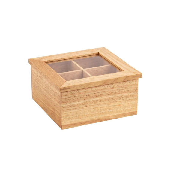 Olympia Mini Teebox aus Gummibaumholz 1 Olympia Mini Teebox aus Gummibaumholz