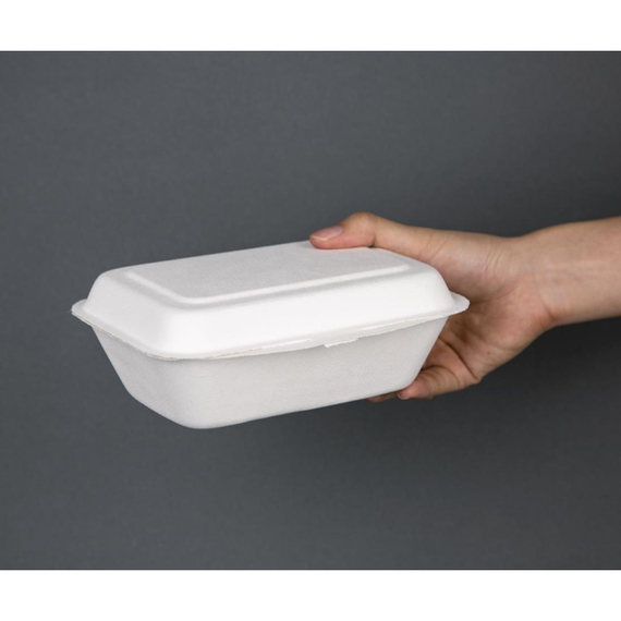 Fiesta Compostable kompostierbare Zuckerrohr Klappdeckelbehälter 18,2cm (250 Stück) 1 Fiesta Compostable kompostierbare Zuckerrohr Klappdeckelbehälter 18,2cm (250 Stück)