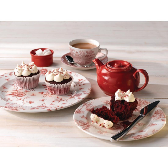 Churchill Vintage Prints Teeteller, Cranberry-Rose-Druck, 170 mm, (6 Stück) Churchill Vintage Prints Teeteller, Cranberry-Rose-Druck, 170 mm, (6 Stück)