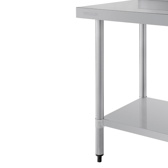 Vogue Edelstahl Arbeitstisch mit Aufkantung und Regalboden 90 x 60cm 8 Vogue Edelstahl Arbeitstisch mit Aufkantung und Regalboden 90 x 60cm