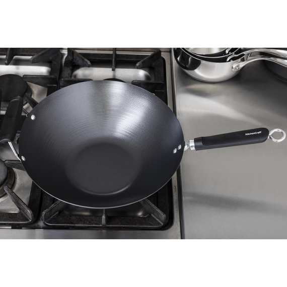 Antihaftbeschichteter Wok mit flachem Boden 35,5cm 7 Antihaftbeschichteter Wok mit flachem Boden 35,5cm