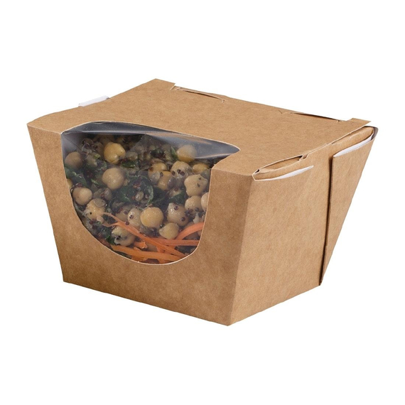 Colpac Zest Kompostierbare Kraft Salatboxen 900ml (250 Stück) Colpac Zest Kompostierbare Kraft Salatboxen 900ml (250 Stück)