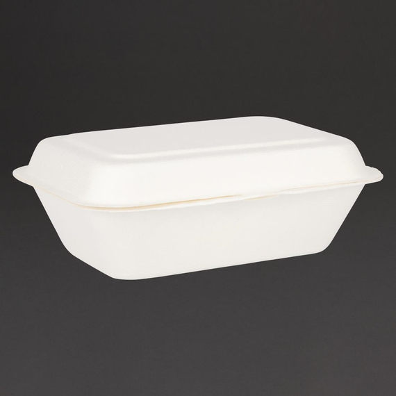 Fiesta Compostable kompostierbare Zuckerrohr Klappdeckelbehälter 18,2cm (250 Stück) 8 Fiesta Compostable kompostierbare Zuckerrohr Klappdeckelbehälter 18,2cm (250 Stück)