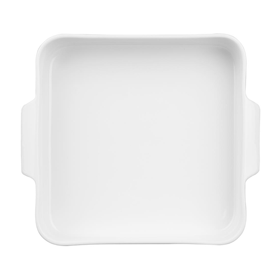 Olympia Whiteware Quadratische Bratform mit Griffen 260x225x50mm (2 Stück) 2 Olympia Whiteware Quadratische Bratform mit Griffen 260x225x50mm (2 Stück)