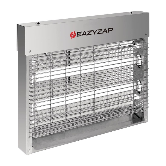 Eazyzap Fliegenvernichter Gebürsteter Edelstahl LED 8W 1 Eazyzap Fliegenvernichter Gebürsteter Edelstahl LED 8W