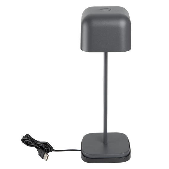 Olympia Lucca Tischlampe Quadratische Kuppel Grau 300mm 1 Olympia Lucca Tischlampe Quadratische Kuppel Grau 300mm