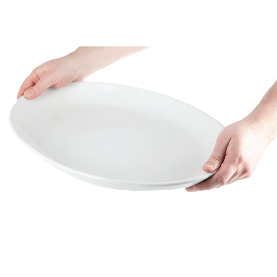 Olympia Whiteware tiefe ovale Schale 50cm 6 Olympia Whiteware tiefe ovale Schale 50cm