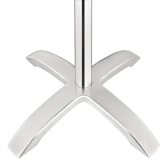 Bolero Tischfuß mit Fußkreuz gebürstetes Aluminium 68cm hoch 2 Bolero Tischfuß mit Fußkreuz gebürstetes Aluminium 68cm hoch