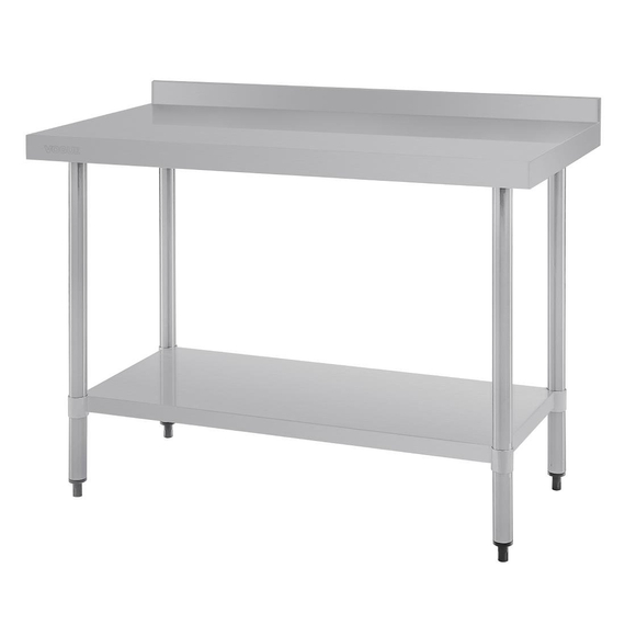 Vogue Edelstahl Arbeitstisch mit Aufkantung und Regalboden 120 x 60cm 7 Vogue Edelstahl Arbeitstisch mit Aufkantung und Regalboden 120 x 60cm