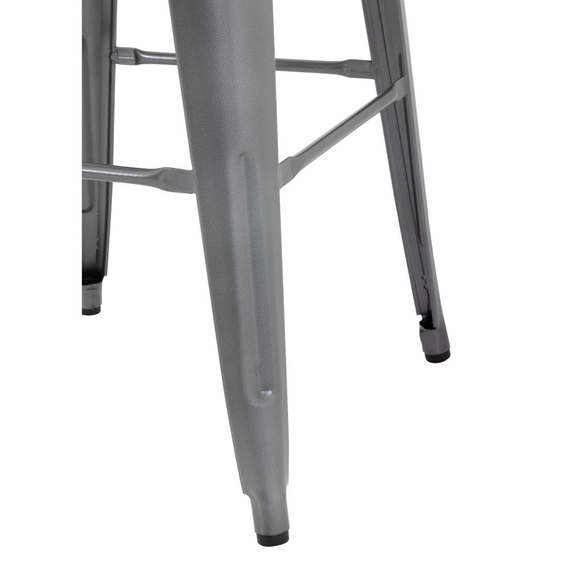 Bolero Bistro Barhocker aus Stahl mit Holzsitz - grau (4 Stück) 5 Bolero Bistro Barhocker aus Stahl mit Holzsitz - grau (4 Stück)
