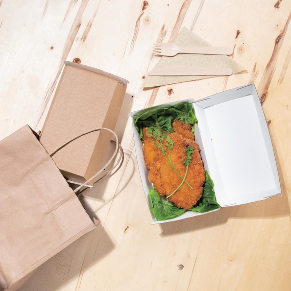 Fiesta Compostable kompostierbare Hamburgerboxen Kraft klein 172mm (200 Stück) Fiesta Compostable kompostierbare Hamburgerboxen Kraft klein 172mm (200 Stück)
