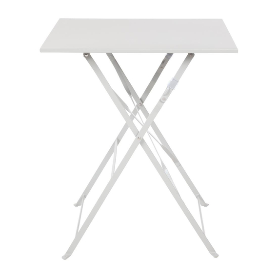 Bolero Perth Grau Gehweg Stil Stahl Tisch Quadratisch 600mm 2 Bolero Perth Grau Gehweg Stil Stahl Tisch Quadratisch 600mm