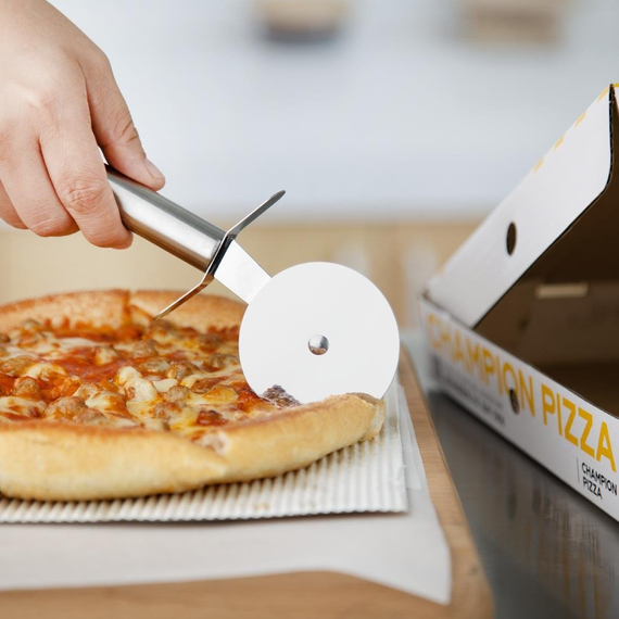 Nisbets Essentials Edelstahl Pizzaschneider 4 Nisbets Essentials Edelstahl Pizzaschneider