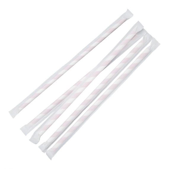 Fiesta Compostable kompostierbare einzeln verpackte Papierstrohhalme 21cm rot-weiß (250 Stück) 1 Fiesta Compostable kompostierbare einzeln verpackte Papierstrohhalme 21cm rot-weiß (250 Stück)