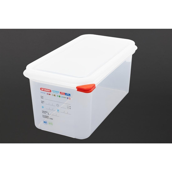 Araven Polypropylen 1/3 Gastronorm-Nahrungsbehälter 6Ltr (4 Stück) 8 Araven Polypropylen 1/3 Gastronorm-Nahrungsbehälter 6Ltr (4 Stück)