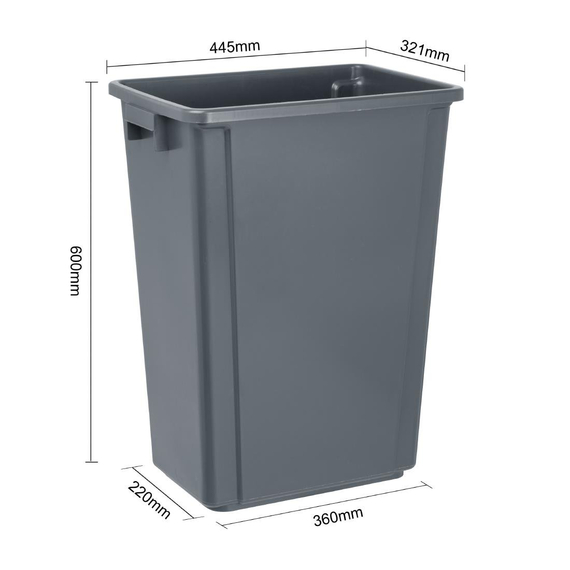Jantex Slim Mülleimer Grau 60Ltr 4 Jantex Slim Mülleimer Grau 60Ltr