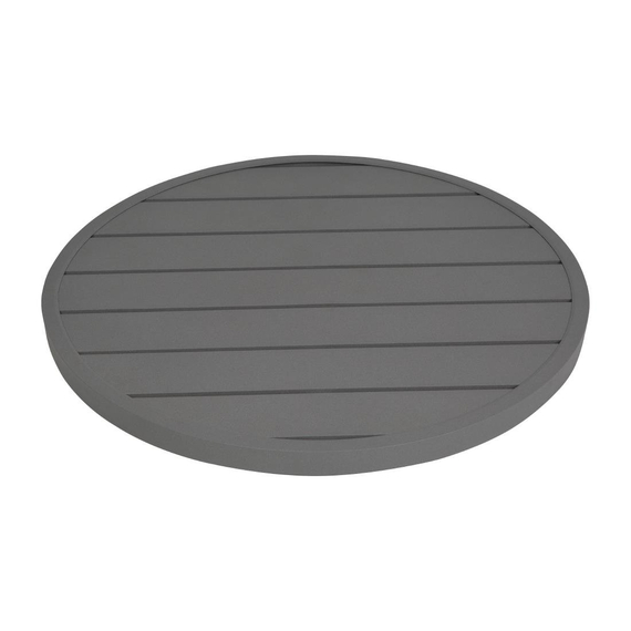 Bolero dunkelgraue runde Aluminium Tischplatte 580mm Bolero dunkelgraue runde Aluminium Tischplatte 580mm