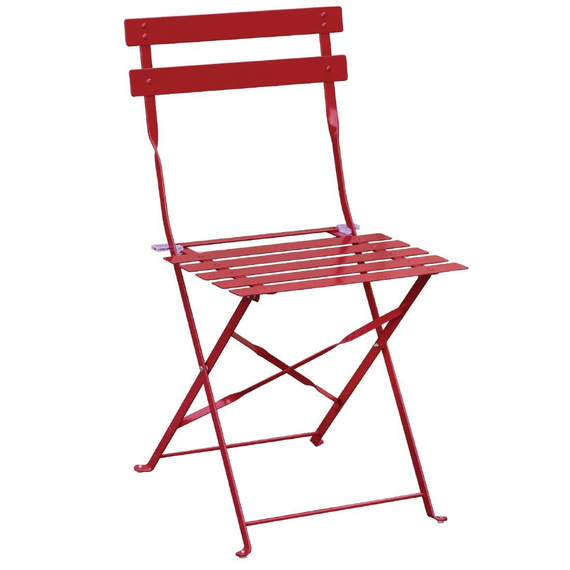 Bolero klappbare Terrassenstühle Stahl rot (2 Stück) Bolero klappbare Terrassenstühle Stahl rot (2 Stück)
