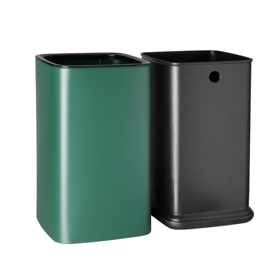Bolero Quadrat Abfalleimer Grün 10Ltr 3 Bolero Quadrat Abfalleimer Grün 10Ltr