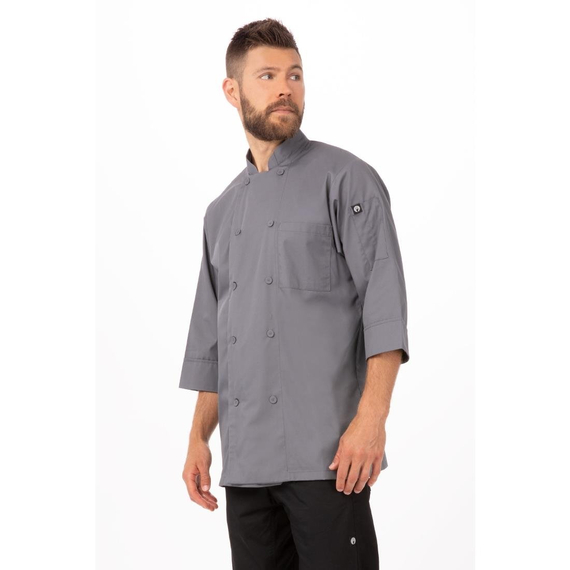 Chef Works Unisex-Kochjacke Grau M 1 Chef Works Unisex-Kochjacke Grau M