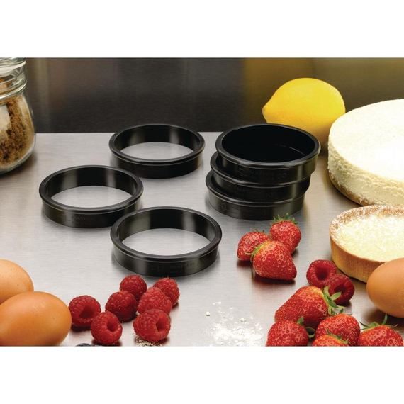 Matfer Bourgeat Exoglas Tortenring 80mm (6 Stück) 3 Matfer Bourgeat Exoglas Tortenring 80mm (6 Stück)
