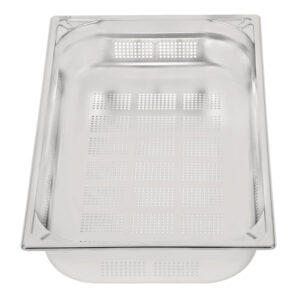 Vogue Strapazierfähiger, gelochter GN-Behälter 1/1 Edelstahl 100mm