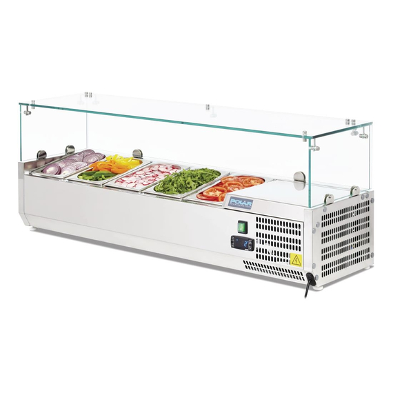 Polar Serie G Aufsatzkühlvitrine 5 x GN1/4 1 Polar Serie G Aufsatzkühlvitrine 5 x GN1/4