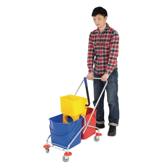 Jantex doppelter Moppeimer mit Mopppresse 2 x 23L 4 Jantex doppelter Moppeimer mit Mopppresse 2 x 23L