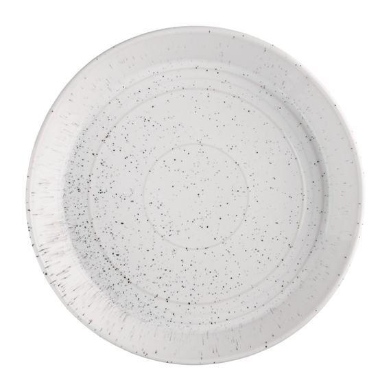 Olympia Cavolo Flache runde Schale weiß gesprenkelt 220mm (4 Stück) 3 Olympia Cavolo Flache runde Schale weiß gesprenkelt 220mm (4 Stück)