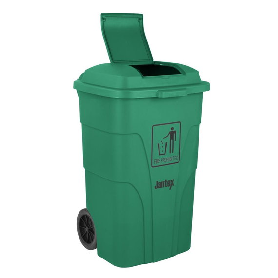 Jantex 120Ltr Mülltonne mit Fußpedal Grün 2 Jantex 120Ltr Mülltonne mit Fußpedal Grün