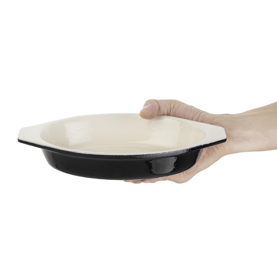 Vogue Gratinschale 650ml schwarz oval 3 Vogue Gratinschale 650ml schwarz oval