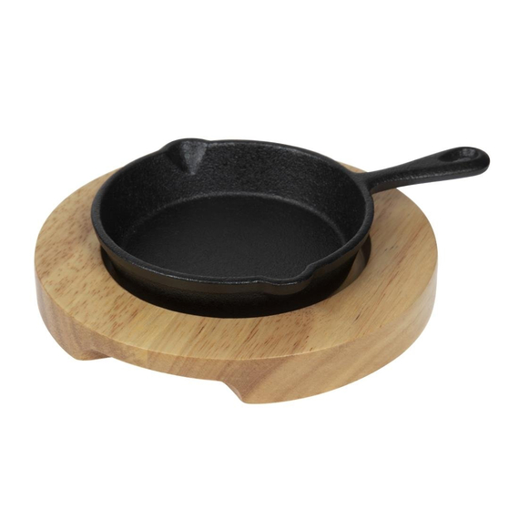 Olympia Holzbrett für Servierpfanne 11,5cm 5 Olympia Holzbrett für Servierpfanne 11,5cm