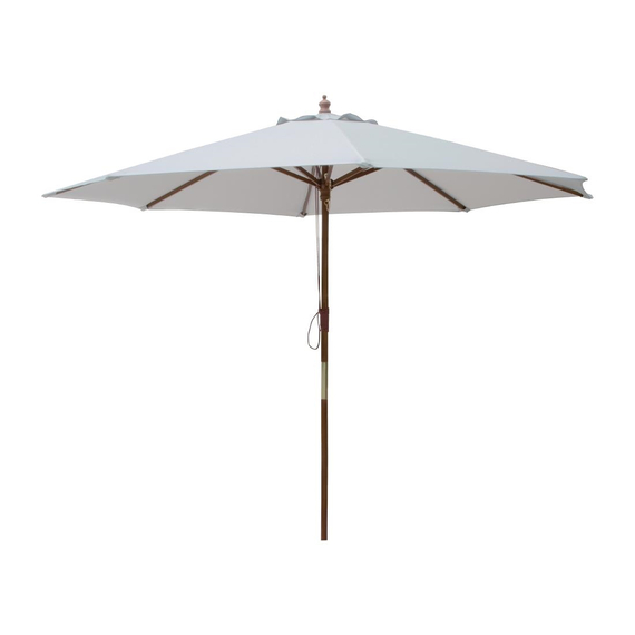 Bolero Runder Sonnenschirm Grau 3 Meter 1 Bolero Runder Sonnenschirm Grau 3 Meter