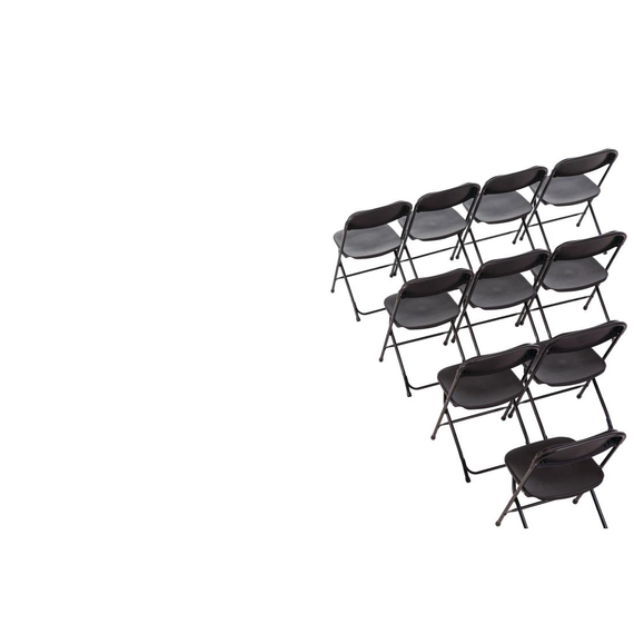 Bolero leichtgewichtige Klappstühle schwarz (10 Stück) 4 Bolero leichtgewichtige Klappstühle schwarz (10 Stück)