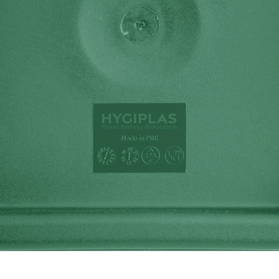 Hygiplas Deckel quadratisch für Vorratsbehälter 10 und 15L grün 2 Hygiplas Deckel quadratisch für Vorratsbehälter 10 und 15L grün