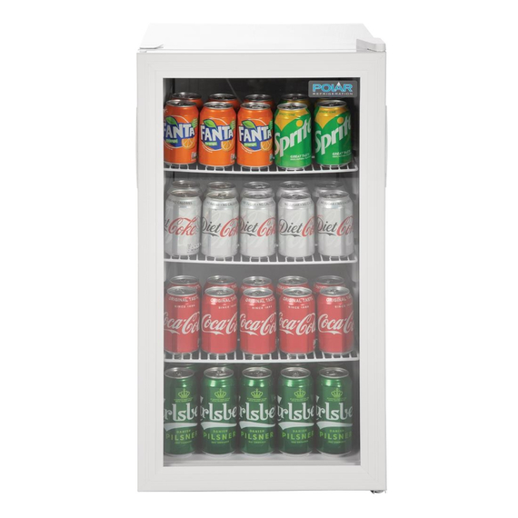 Polar C-Serie Kühlschrank mit Glastür zur Hälfte Weiß Polar C-Serie Kühlschrank mit Glastür zur Hälfte Weiß