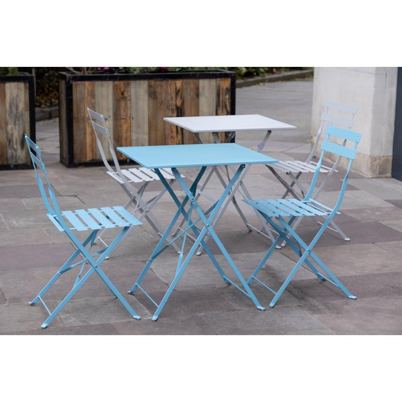 Bolero Perth Grau Gehweg Stil Stahl Tisch Quadratisch 600mm 1 Bolero Perth Grau Gehweg Stil Stahl Tisch Quadratisch 600mm