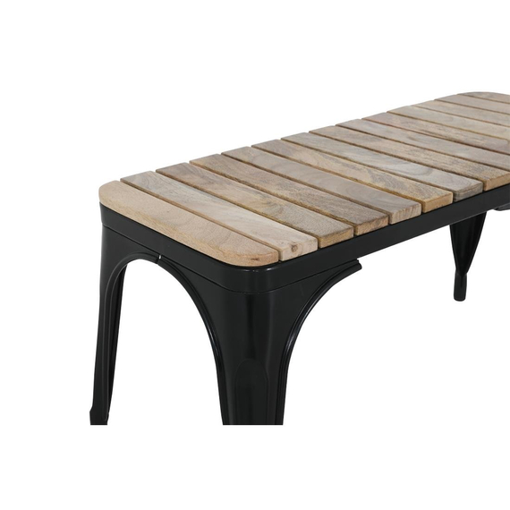 Bolero Bistro Innenbank Mit Latten Aus Mango-Holz Und Schwarzem Rahmen 850mm (2 Stück) 2 Bolero Bistro Innenbank Mit Latten Aus Mango-Holz Und Schwarzem Rahmen 850mm (2 Stück)