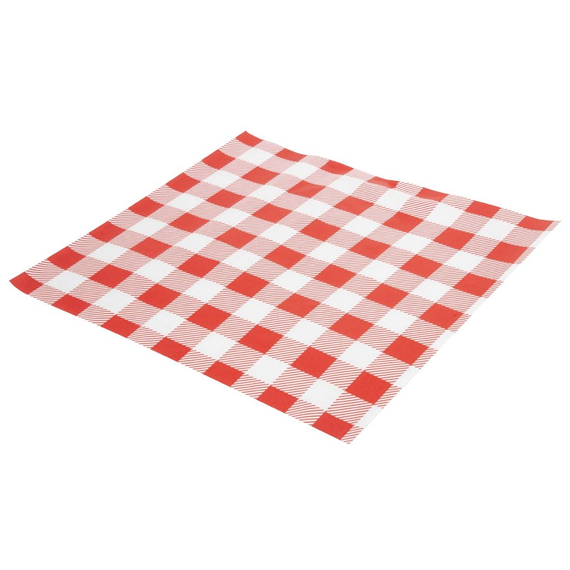 Rot kariertes Pergamentpapier 25x25cm (200 Stück) 3 Rot kariertes Pergamentpapier 25x25cm (200 Stück)