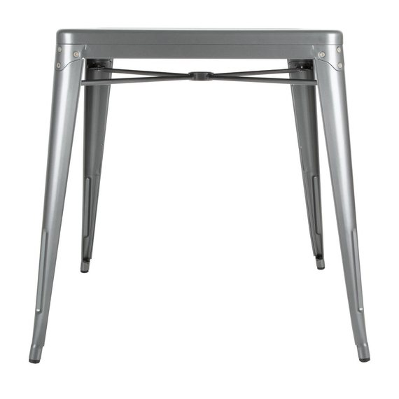 Bolero Bistro quadratischer Bistrotisch aus Stahl Grau 66cm 2 Bolero Bistro quadratischer Bistrotisch aus Stahl Grau 66cm